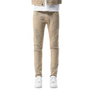 Copper Rivet Ripped Denim (Beige) 913211 - Fresh N Fitted Inc