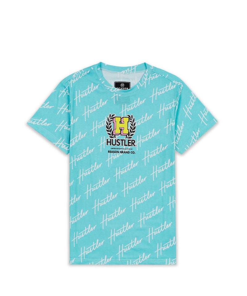 Reason 'Hustler' T-Shirt (Teal) HS22-18 - Fresh N Fitted Inc