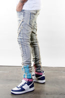 Cooper 9 'Arrow' Destroyed Denim (Plum/Teal) 2151103 - FRESH N FITTED