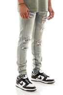 KDNK Plaid Denim (Blue) KND4517 - FRESH N FITTED