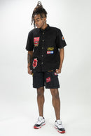 Rebel Minds 'Patch Twill' Cargo Shorts (Black) 631-971 - Fresh N Fitted Inc