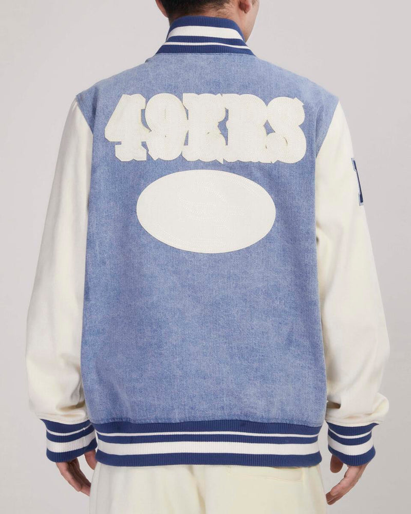 San Francisco 49ers Varsity Denim Jacket - Fresh N Fitted Inc