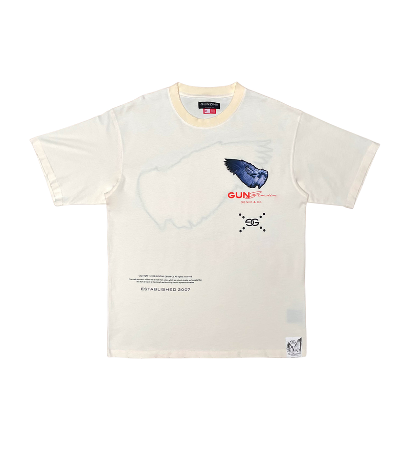 Gunzinii 'The Wing' T-Shirt (Cream) GZ208 - Fresh N Fitted Inc
