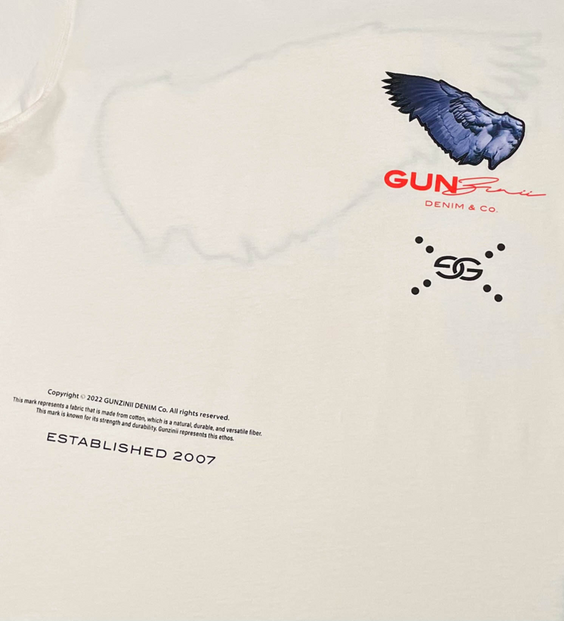 Gunzinii 'The Wing' T-Shirt (Cream) GZ208 - Fresh N Fitted Inc