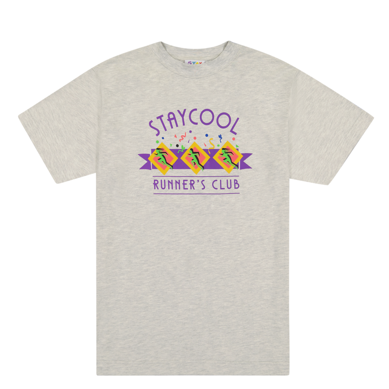 Stay Cool 'Runner Club' T-Shirt (Ash) - Fresh N Fitted Inc