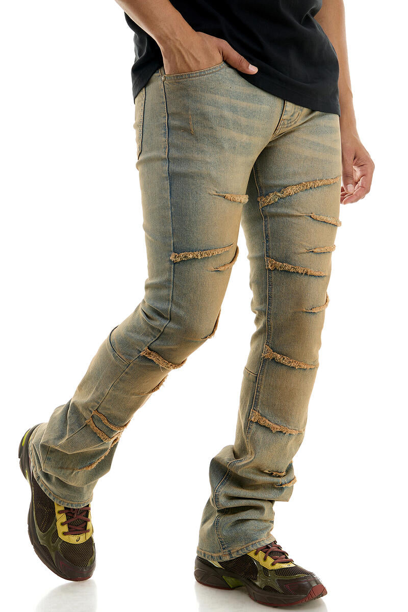 KDNK Raw Edge Skinny Flare Denim KND4602 (T.M.Blue)