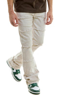 KDNK 'Panelled' Stacked Jeans KNB3267 (Cream) - FRESH N FITTED
