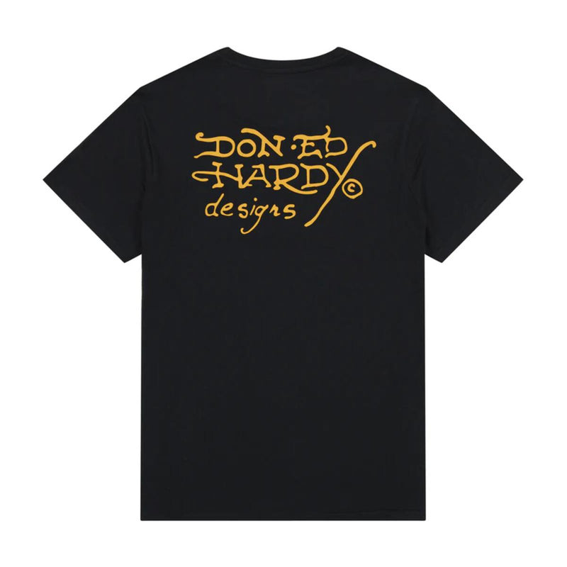Ed Hardy 'Rhinestone Love Kills Slowly' T-Shirt (Faded Black) EHMD1100-96RS - FRESH N FITTED