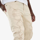 Copper Rivet 'Rip & Repair' Destroyed Wash Pants (Beige) 033048 - Fresh N Fitted Inc