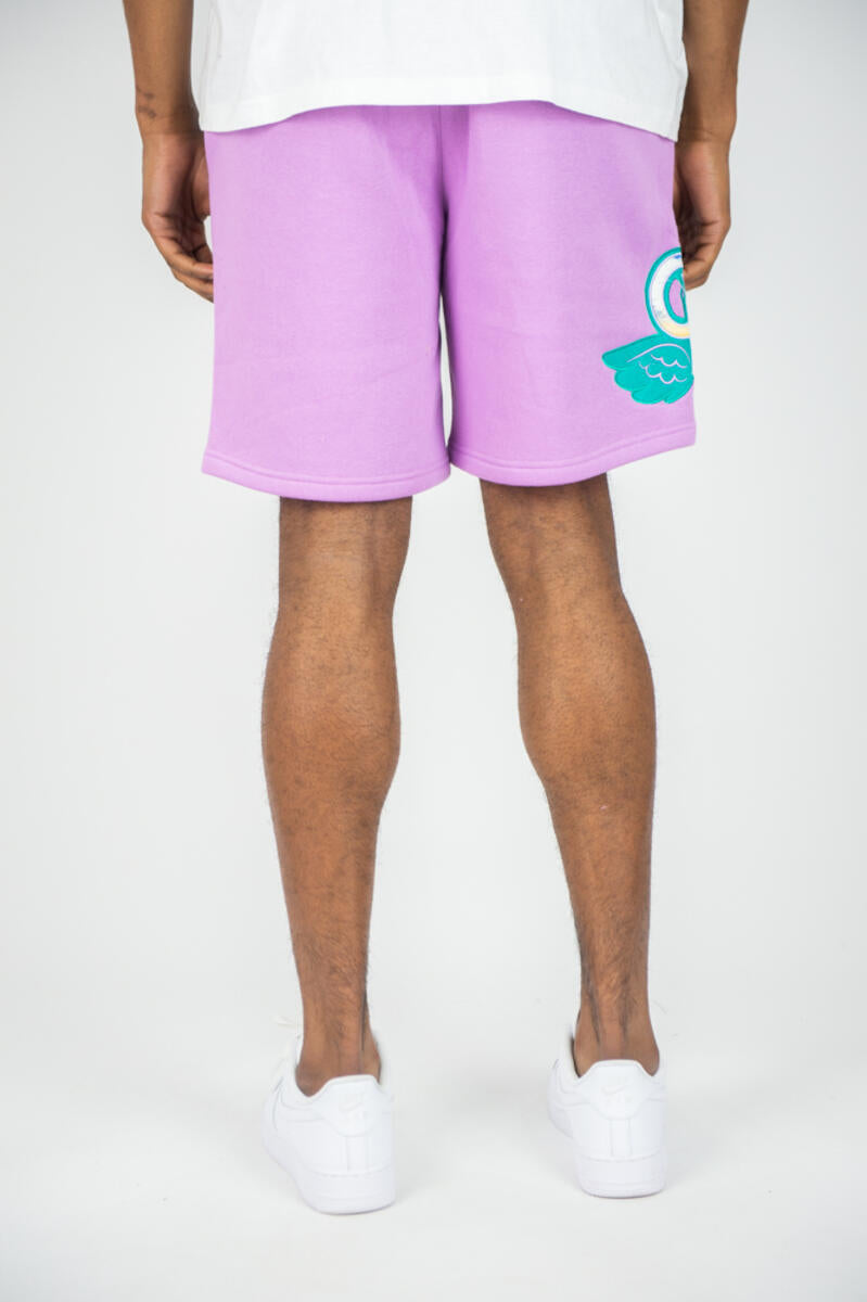 Rebel Minds 'Music Makes Me Fly' Fleece Shorts (Lt-Violet) 141-960 - FRESH N FITTED