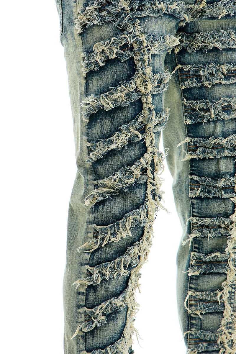 KDNK 'Ribcage' Skinny Denim (Blue) KND4626 - FRESH N FITTED