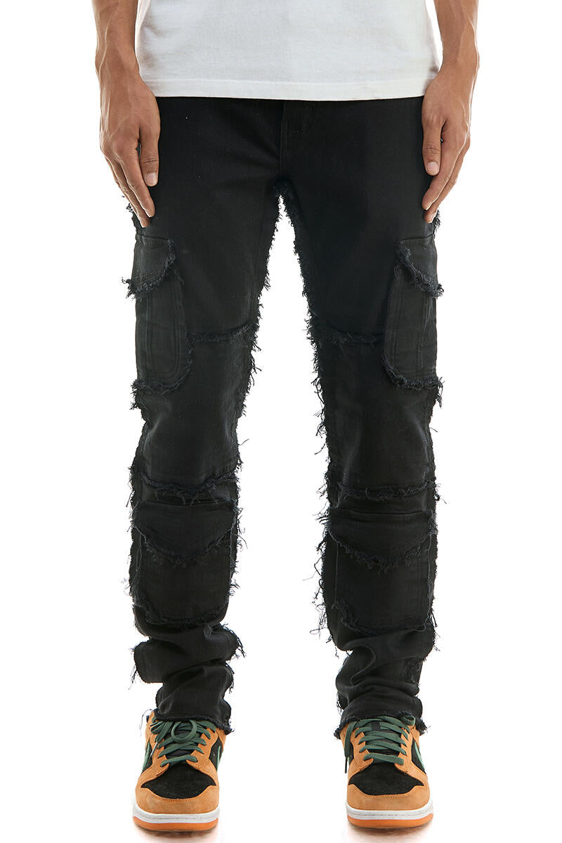 KDNK 'Cargo Skinny'  Denim KND4630 (Jet Black) - FRESH N FITTED