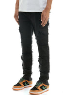 KDNK 'Cargo Skinny'  Denim KND4630 (Jet Black) - FRESH N FITTED