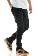 KDNK 'Cargo Skinny'  Denim KND4630 (Jet Black) - FRESH N FITTED