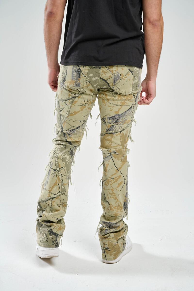 Taker 'Hunter Camo' Stack Denim (Gray) B2107 - FRESH N FITTED
