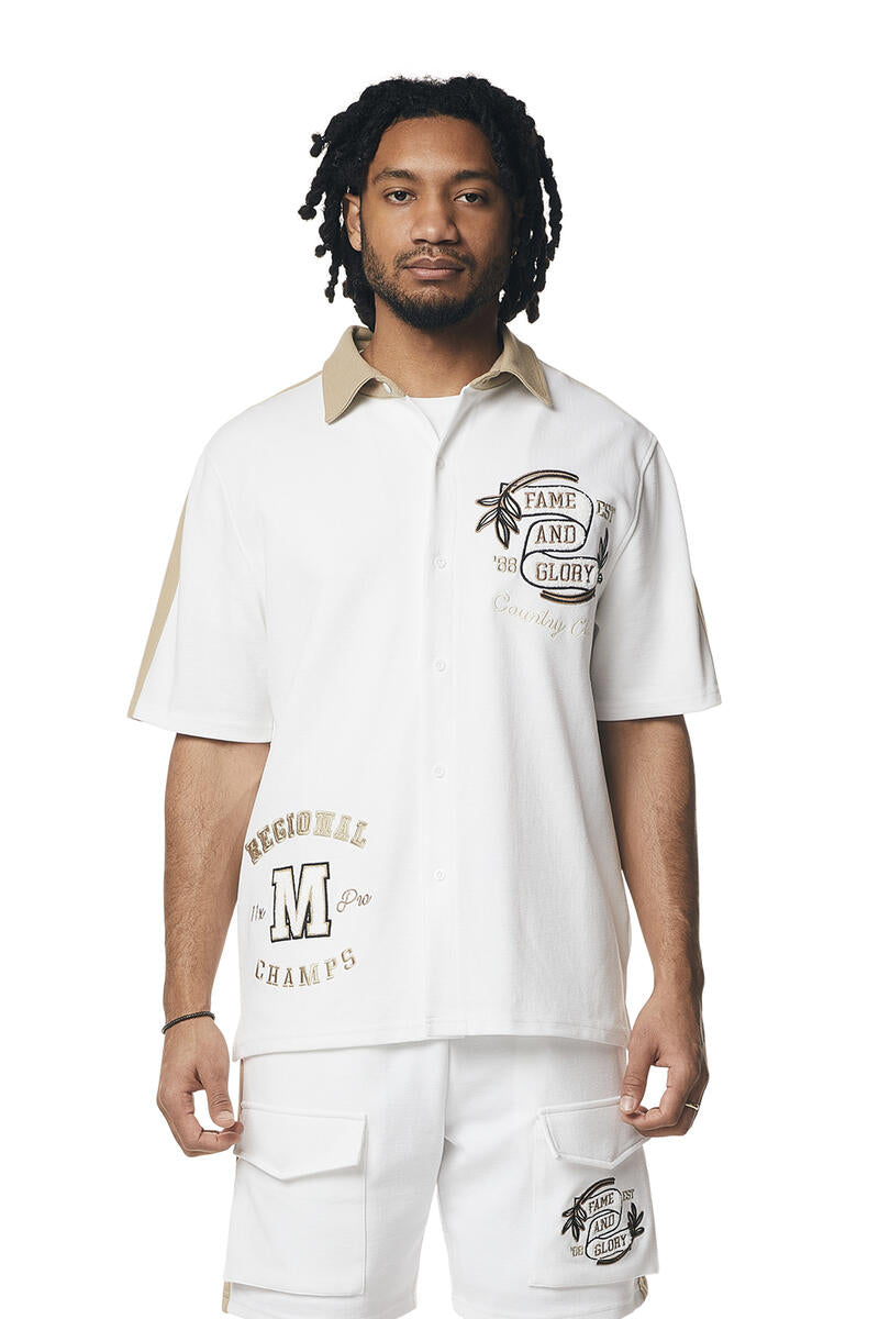 Smoke Rise 'Country Club' Waffle Shirt (Khaki) KT24275 - FRESH N FITTED