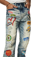Smoke Rise 'Multi Patch' Denim (Metro Blue) JP24126 - FRESH N FITTED