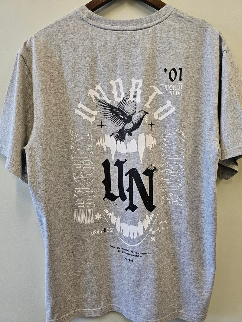 Highly Undrtd 'Clique Part 3' Tee (Heather Grey) US4113W - FRESH N FITTED