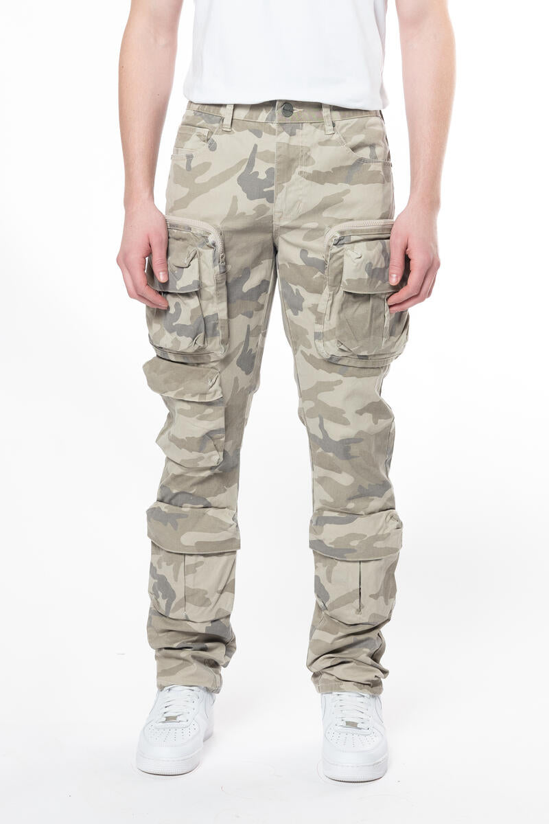Smoke Rise '5 Pocket Cargo Twill' Pants (Khaki Camo) JP24539 - FRESH N FITTED