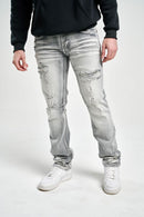 Spark Slim Straight Stretch Denim (Gray) S4404 - FRESH N FITTED