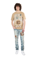 Smoke Rise 'Varsity' Shirt (Dune)  KT24576 - FRESH N FITTED