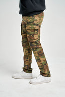 Spark 'Camo Pattern' Twill Cargo Pants (Woodland Camo) S4413 - FRESH N FITTED