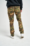 Spark 'Camo Pattern' Twill Cargo Pants (Woodland Camo) S4413 - FRESH N FITTED