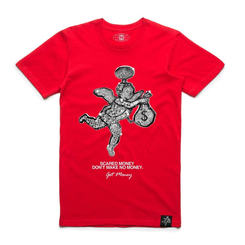 Hasta Muerte 'Cash Bag Angel' T-Shirt (Red) - FRESH N FITTED
