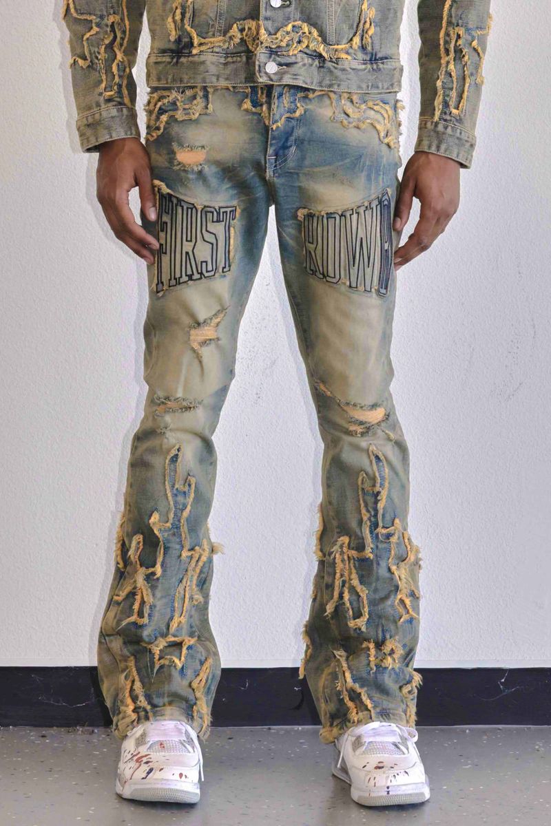 First Row 'Western' Stacked Denim (Medium Stone) - FRESH N FITTED