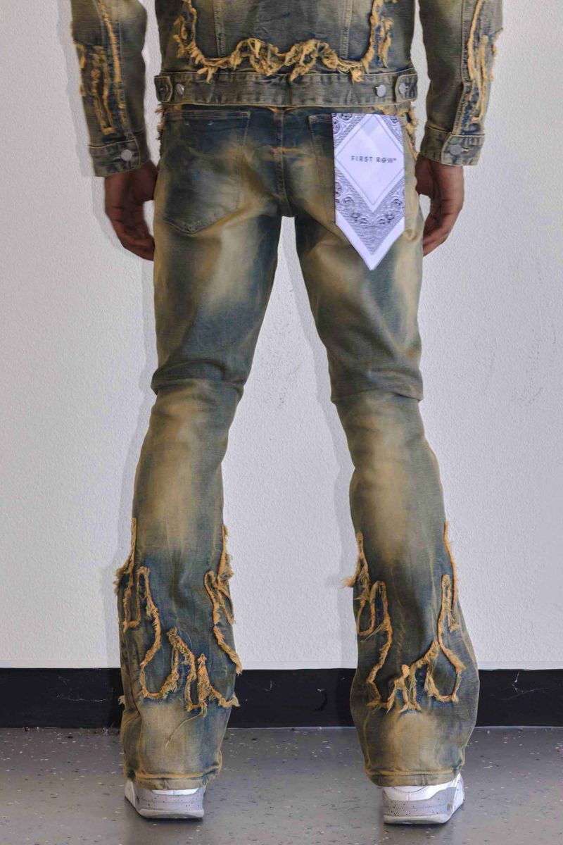 First Row 'Western' Stacked Denim (Medium Stone) - FRESH N FITTED