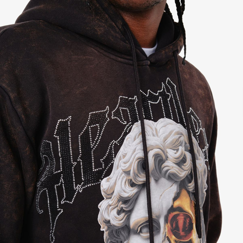 Copper Rivet 'Heartless' Hoodie (Black/Bleached) 431085 - FRESH N FITTED