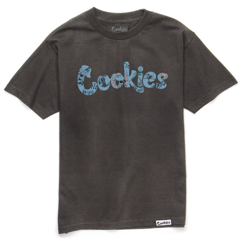 Cookies 'Heaven Can Wait' T-Shirt (Washed Black) - FRESH N FITTED
