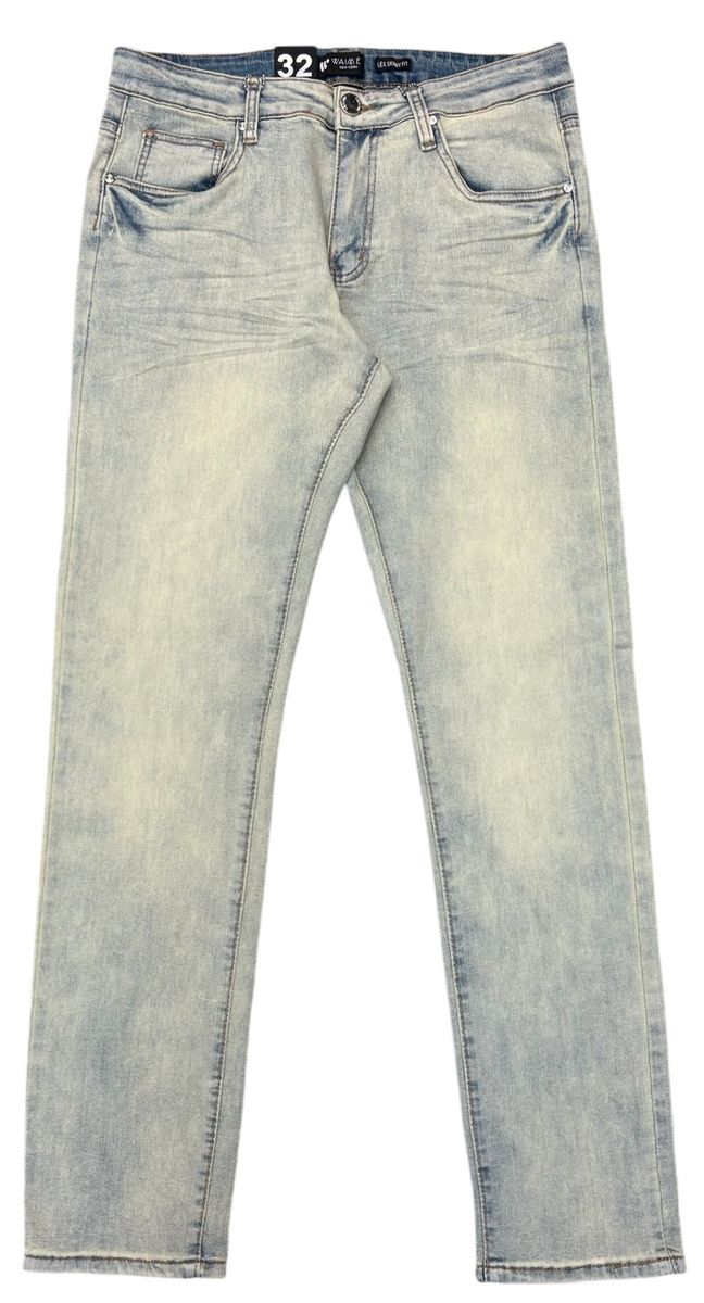 Waimea 'Flex' Plain Skinny Denim (Bleach Wash) M8248D - FRESH N FITTED