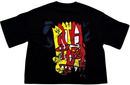 LGNDZ ' Bloody Bart ' Oversized Cropped T-Shirt (Black) LG1407 - FRESH N FITTED
