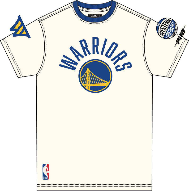 Pro Standard Golden State Warriors 'Modern Originals' T-Shirt (Eggshell) BGW1516473 - FRESH N FITTED
