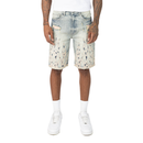 Smoke Rise 'Mechanical Flames' Denim Shorts (Mechanical Blue) JS25246 - FRESH N FITTED