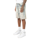 Smoke Rise 'Mechanical Flames' Denim Shorts (Mechanical Blue) JS25246 - FRESH N FITTED