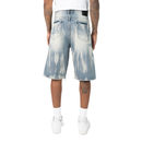 Smoke Rise 'Distressed Rip & Repair' Denim Shorts (Iso Blue) JS25222 - FRESH N FITTED