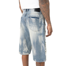 Smoke Rise 'Distressed Rip & Repair' Denim Shorts (Iso Blue) JS25222 - FRESH N FITTED