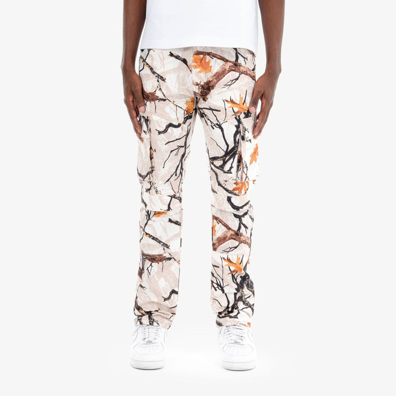 Copper Rivet 'Ripstop' Slim Straight Cargo Pants (White Camo) 413265