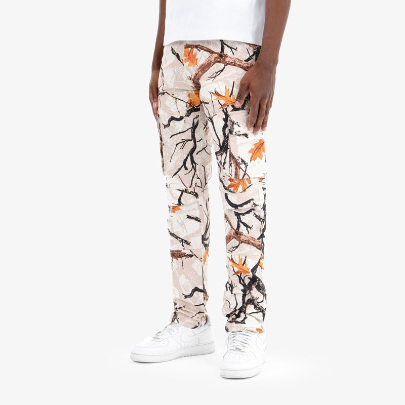 Copper Rivet 'Ripstop' Slim Straight Cargo Pants (White Camo) 413265