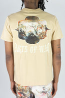 Rebel Minds 'Arts Of War' Graphic T-Shirt (Khaki) 151-113 - FRESH N FITTED