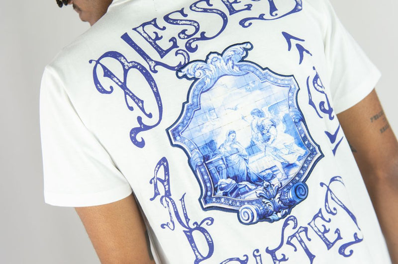 Rebel Minds 'Blessed And Gifted' Graphic T-Shirt (White) 151-118 - FRESH N FITTED