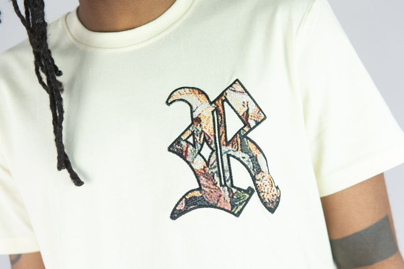 Rebel Minds 'Rebel Life' Tapestry T-Shirt (Cream) 151-131 - FRESH N FITTED