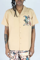 Rebel Minds 'Rebel Life' Camp T-Shirt (Beige) 151-731 - FRESH N FITTED
