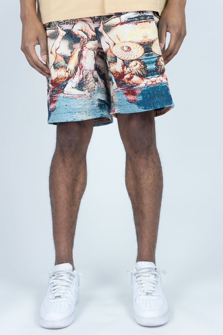 Rebel Minds 'Empire' Tapestry Shorts (Multi) 151-931 - FRESH N FITTED