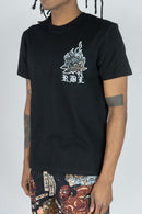 Rebel Minds 'RBL Samurai' Tapestry T-Shirt (Black) 151-136 - FRESH N FITTED