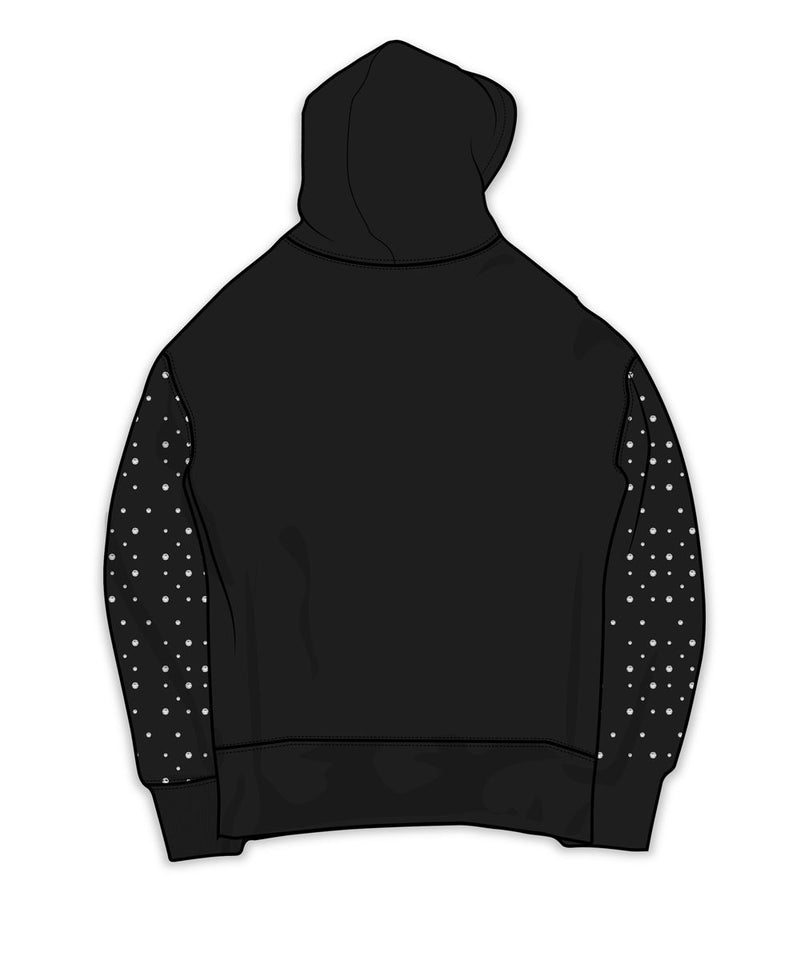 Reason 'Anti-Social' Rhinestone Hoodie (Black) RD5-016