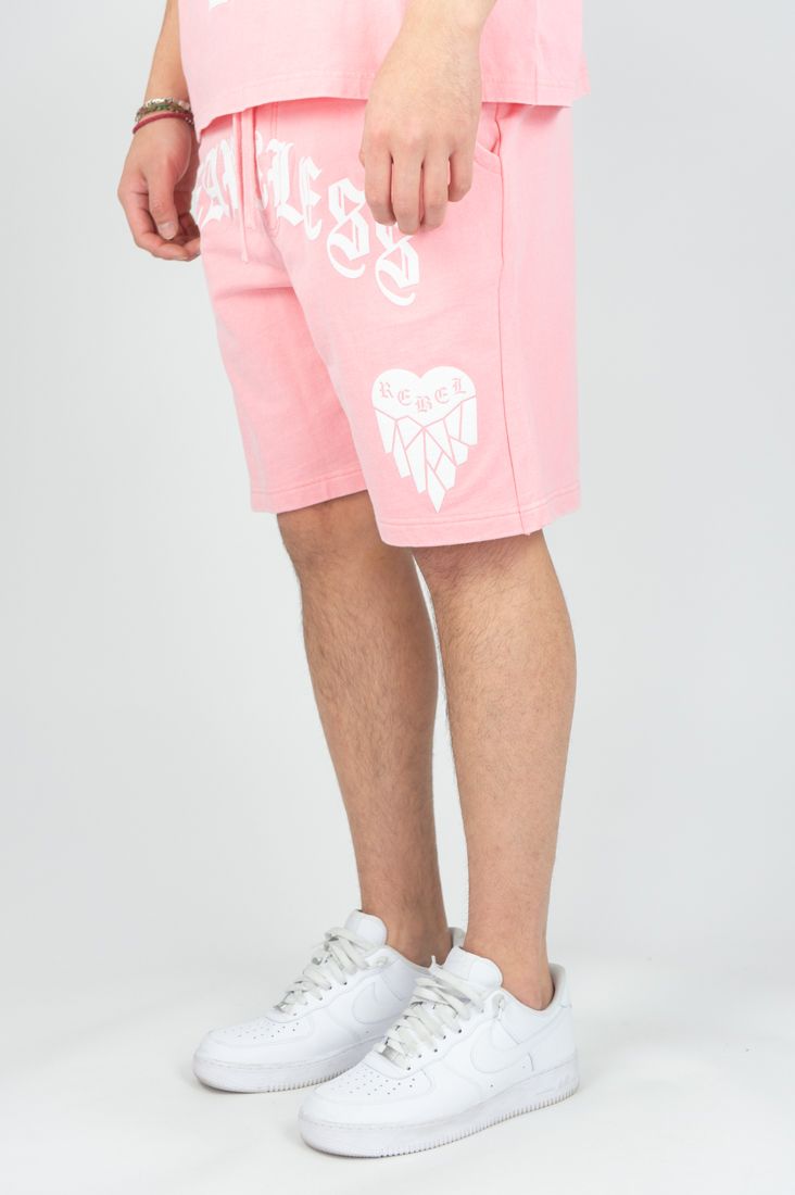 Rebel Minds 'Heartless' Shorts (Dusty Pink) 151-970 - FRESH N FITTED
