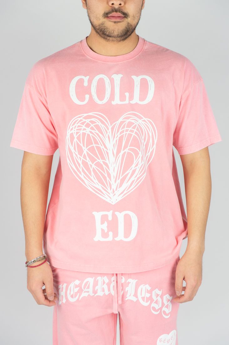 Rebel Minds 'Heartless' Oversized T-Shirt (Dusty Pink) 151-170 - FRESH N FITTED